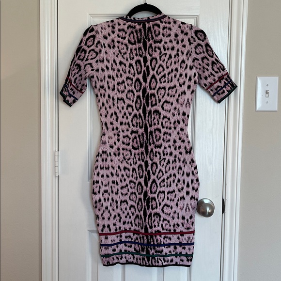 NWT Roberto Cavalli Leopard Cherry Blossom Bodycon Dress - Picture 5 of 13